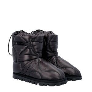 NWt Miu Miu Quilted Boots Black Nylon Padded Drawstring Sz 40